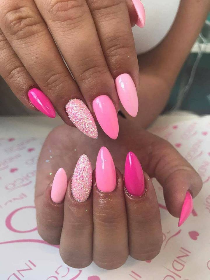 shades of pink nails