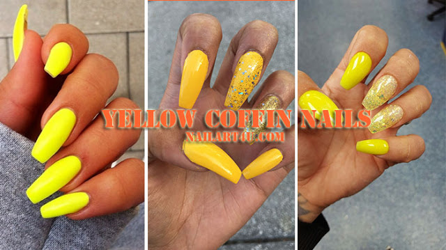 Yellow Coffin Nails 