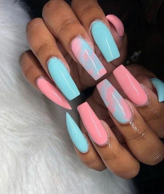Multi color dope nail designs 