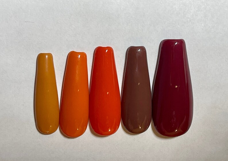 Autumn/Fall Ombré Nails Warm Colors Classy