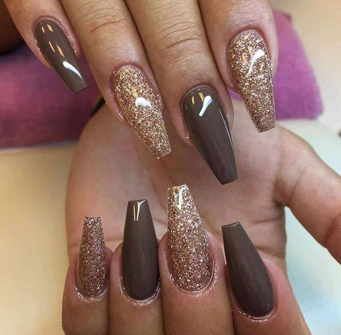 Coffin Classy Fall Nails 122 19