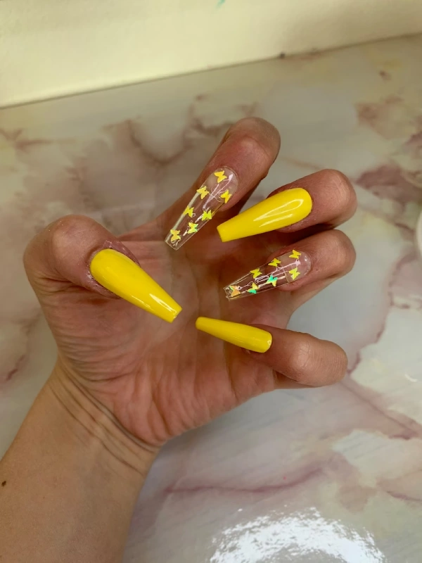 Butterfly Yellow Nail designs