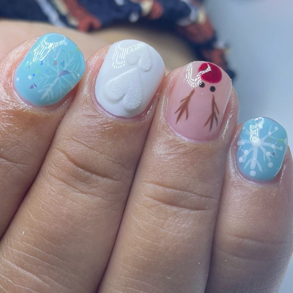 316Reindeer Nails Design Ideas 26