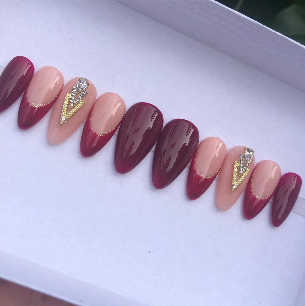 852 Top Burgundy Nails Design