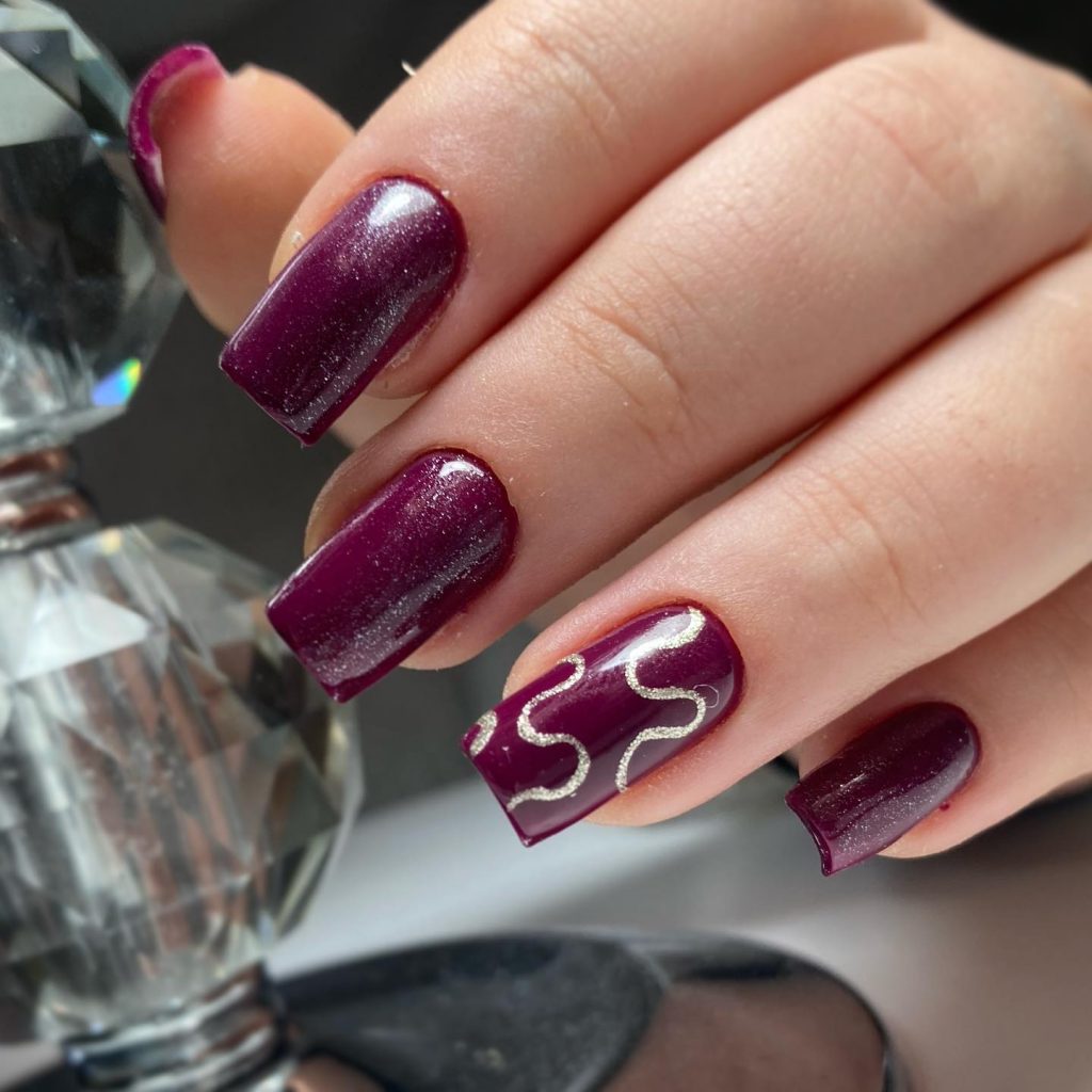 Burgundy Nails Designs 1