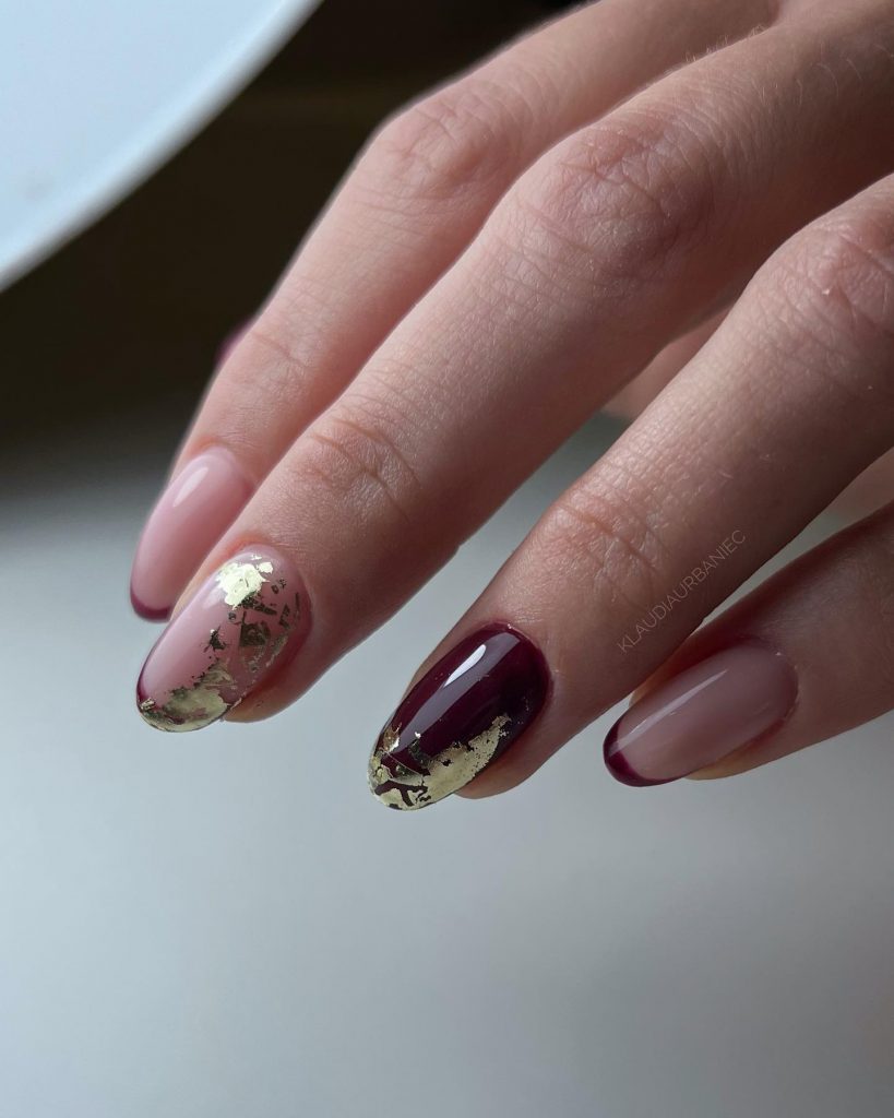 Burgundy Nails Designs 2