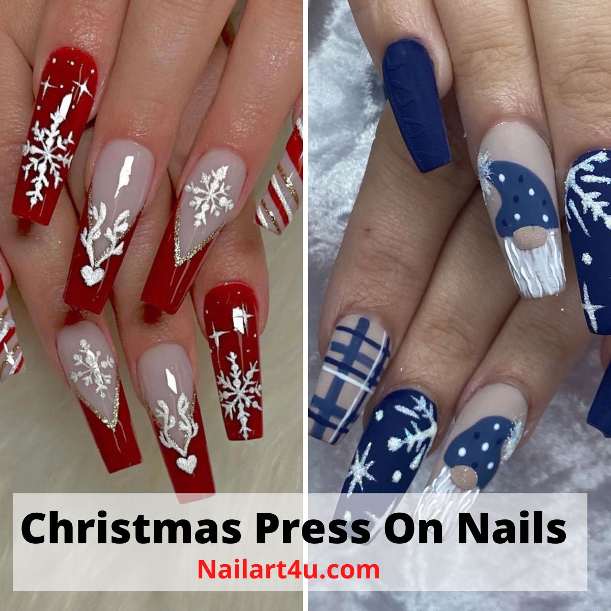 Christmas Press On Nails