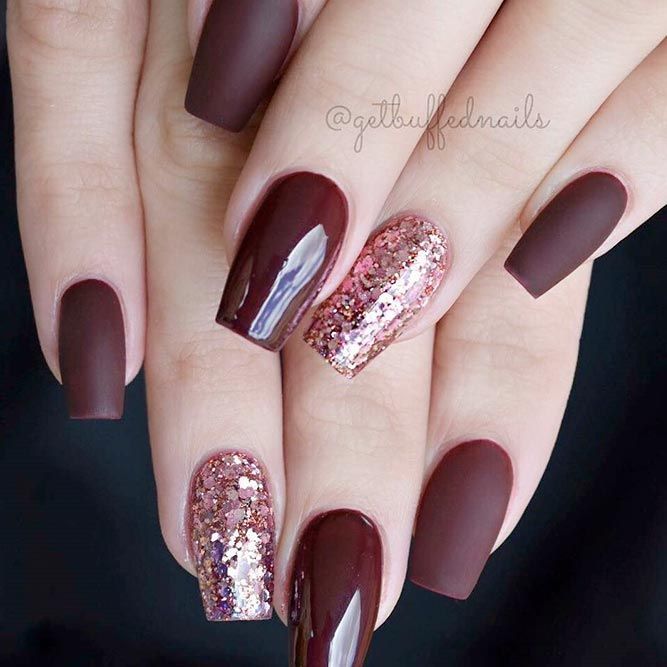 Top Burgundy Nails Design