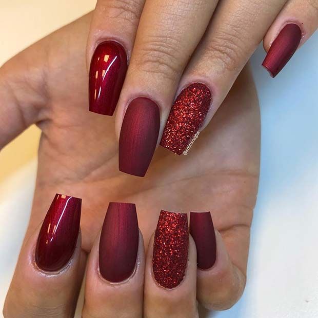 Top Burgundy Nails Design