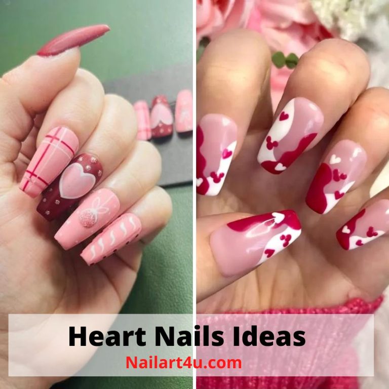 40 Dazzling Heart Nails Ideas for Valentine's Day