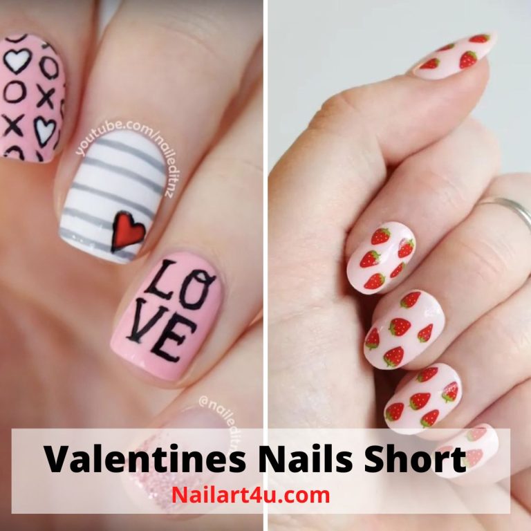 Valentines Nails Short