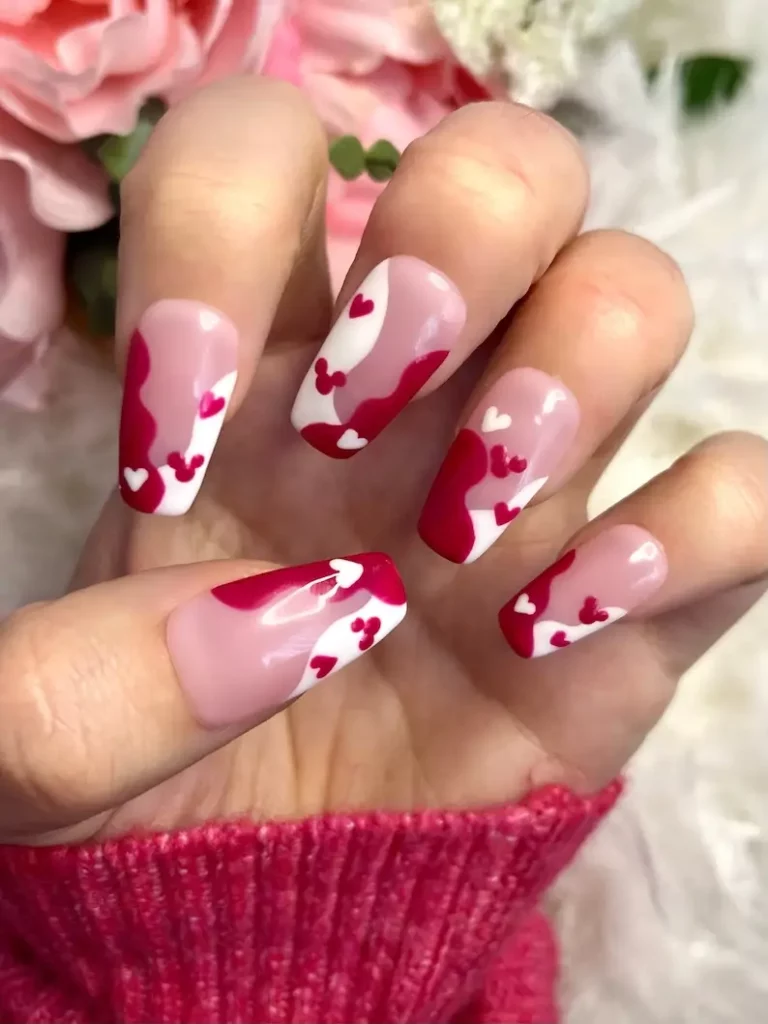 Disney Valentines Day Press on Nails