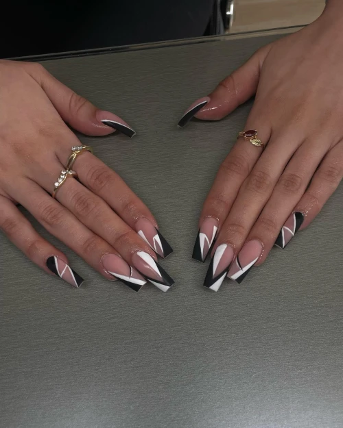 Long Acrylic Nails With Designs 18