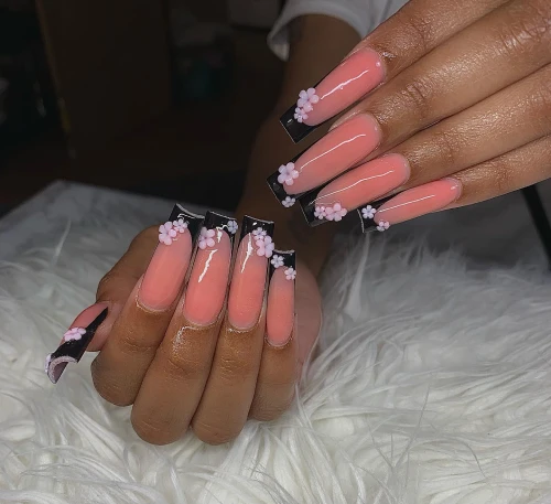 Long Acrylic Nails With Designs 23