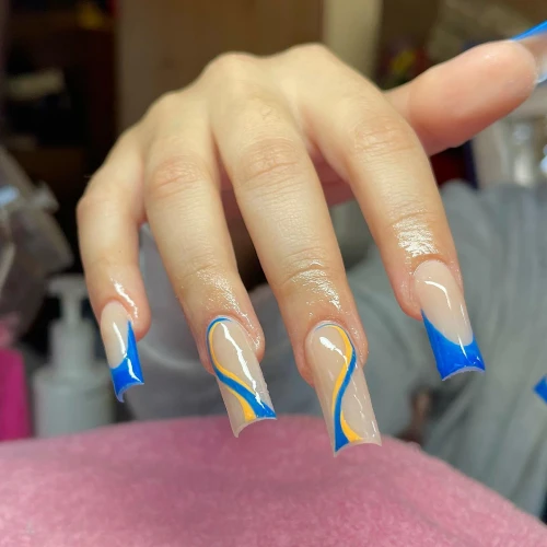 Long Acrylic Nails With Designs 40