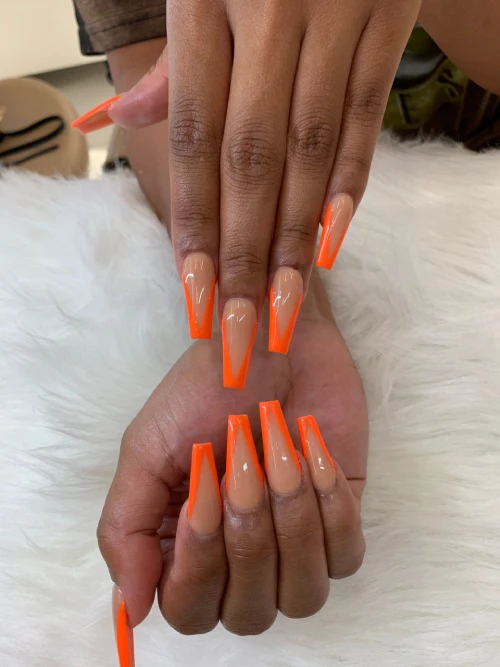 Orange Nails 27