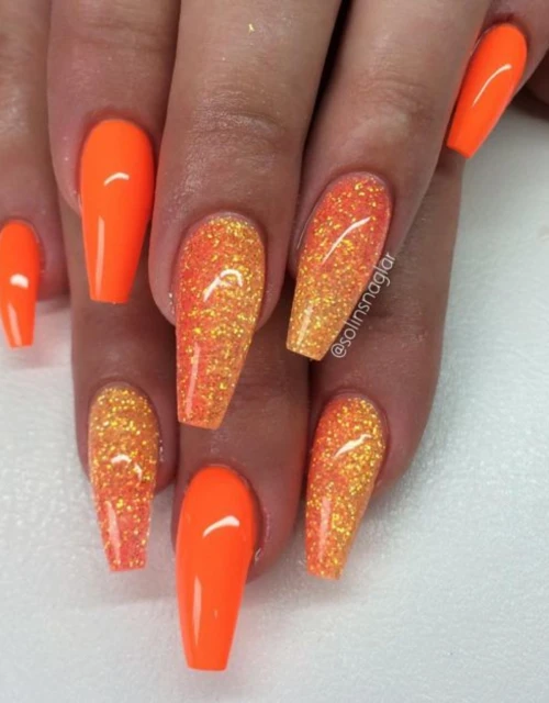 Orange Nails 52