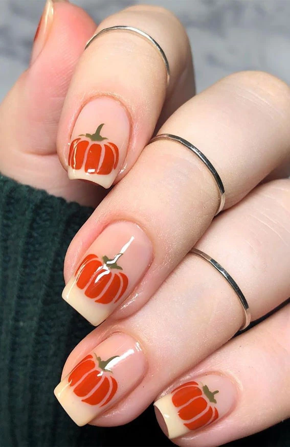 Pumpkin Nail Art 12