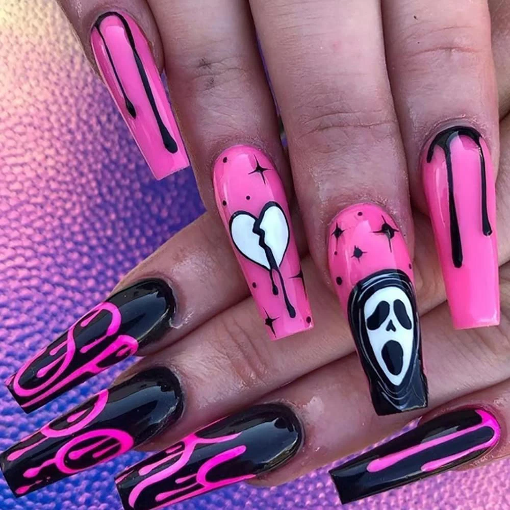 Halloween Long Fake Nails