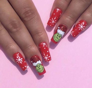 30 Grinch Nail Designs For Christmas In 2022 HONESTLYBECCA 2
