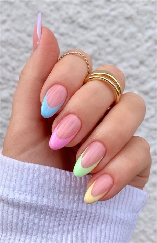 Spring Fling: Pastel Perfection for Short Oval Nails