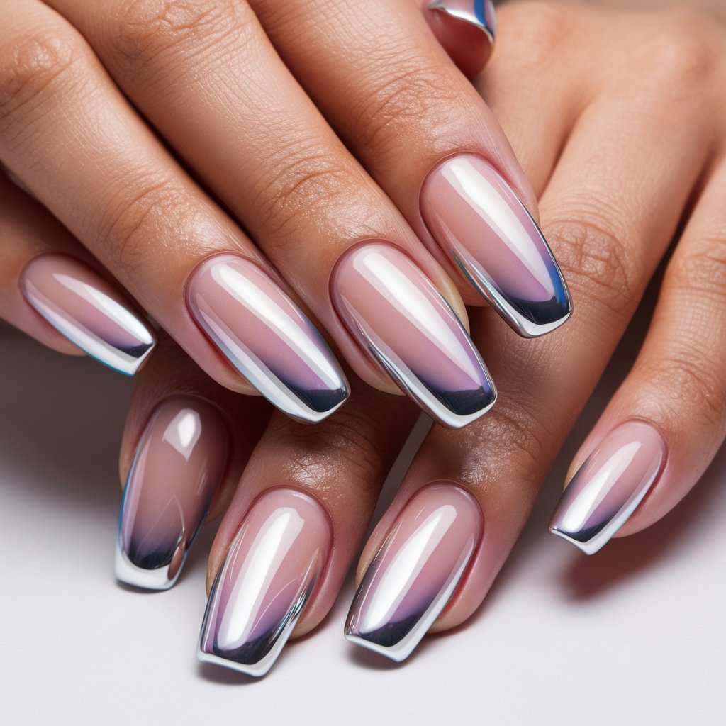 Best Design Ideas with Chrome French Tips