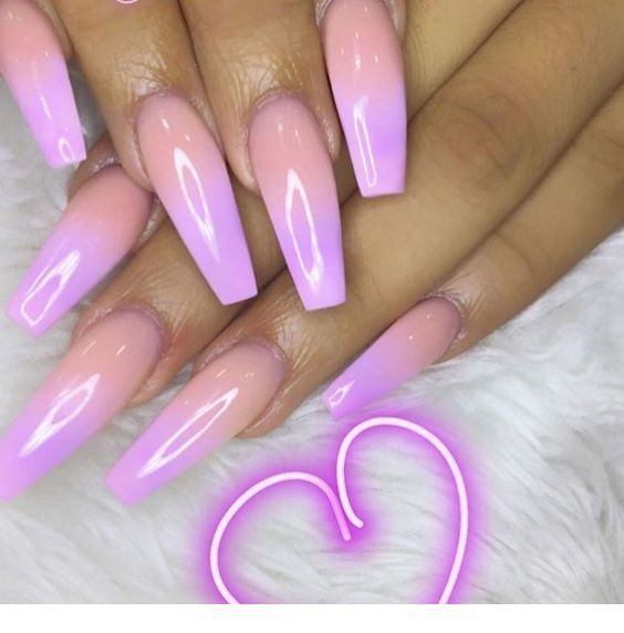 Light purple nails with and Without Design 3